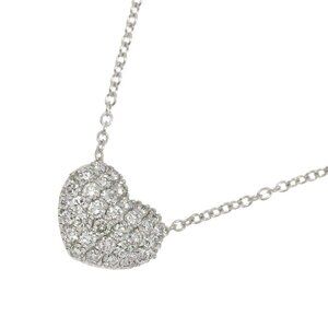 Ponte Vecchio Diamond 0.60ct Heart Necklace 18K White Gold 750